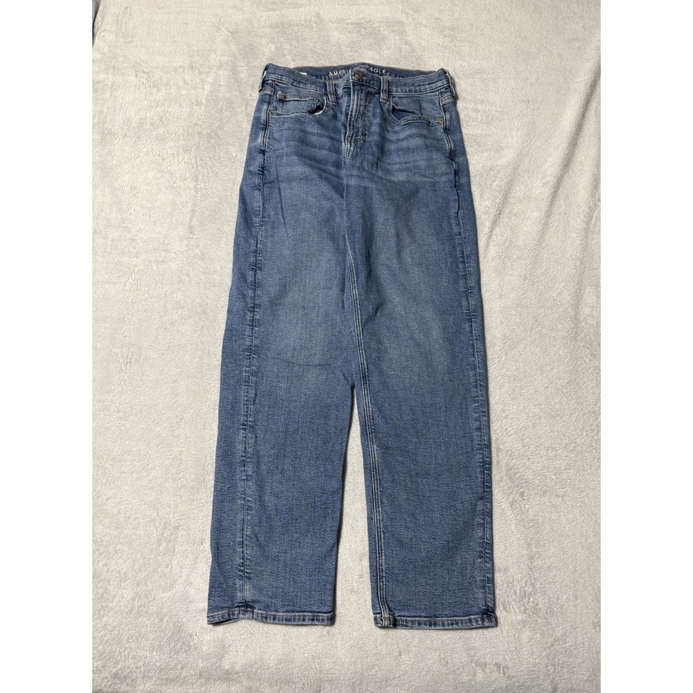 American Eagle 90's Straight Women's 10 Medium Wash Blue Denim Jeans 30x29‎